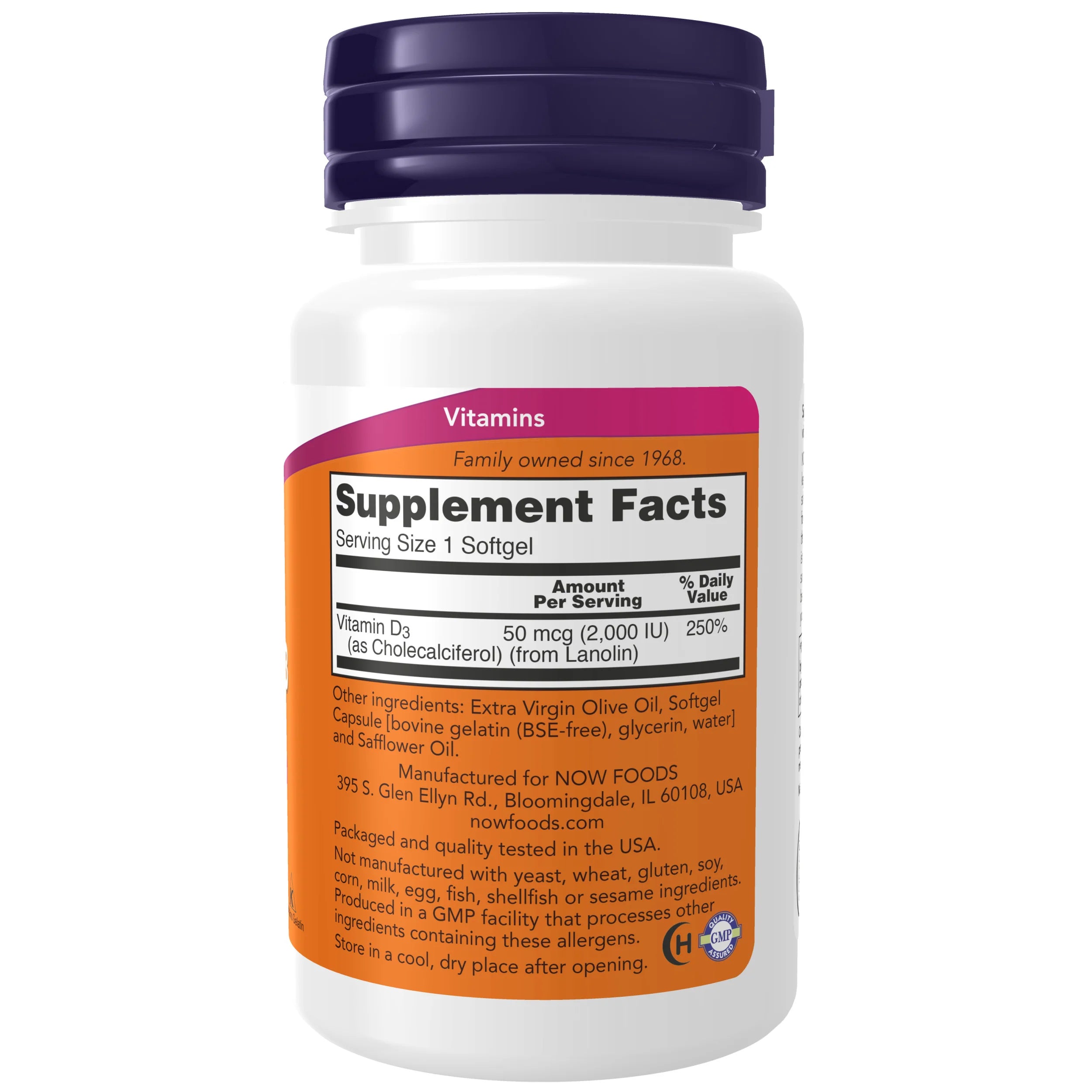 NOW Foods Vitamin D-3 2000IU