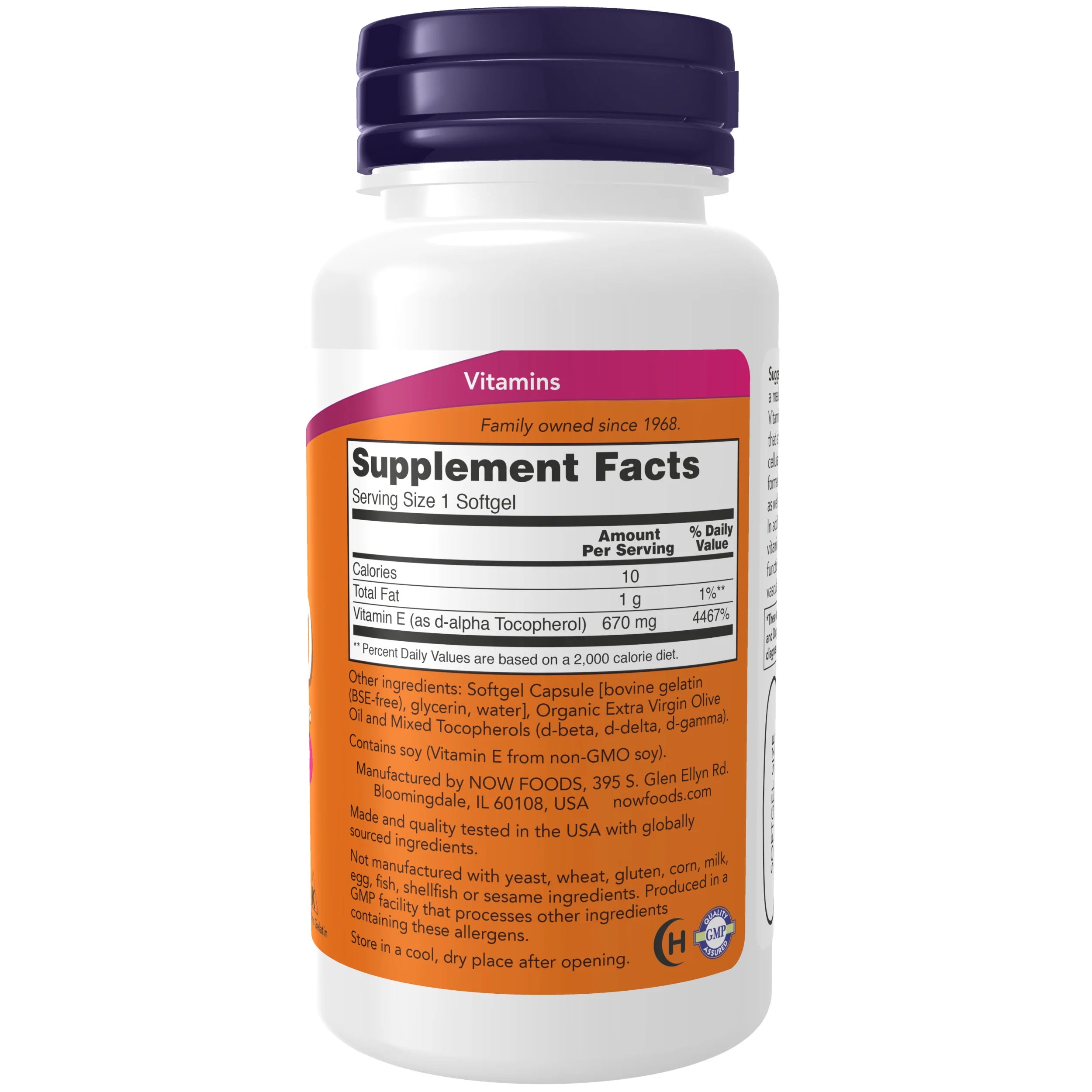 NOW Foods Vitamin E-1000 Mixed Tocopherols