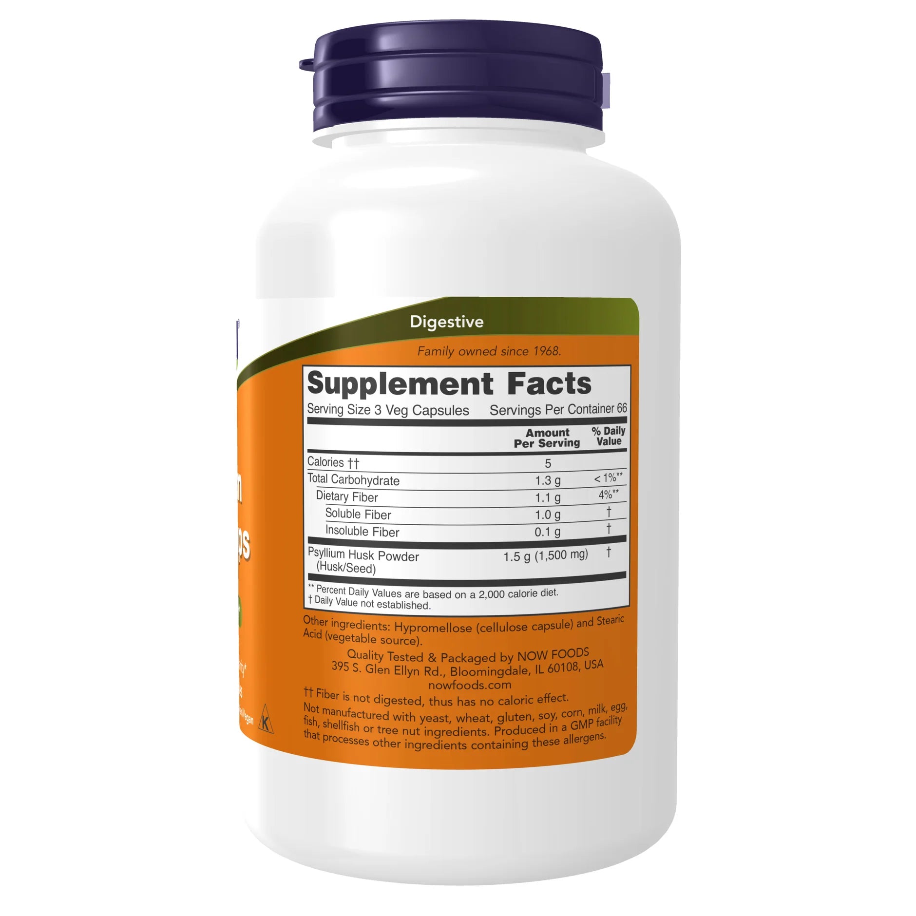 NOW Foods Psyllium Husk 500mg
