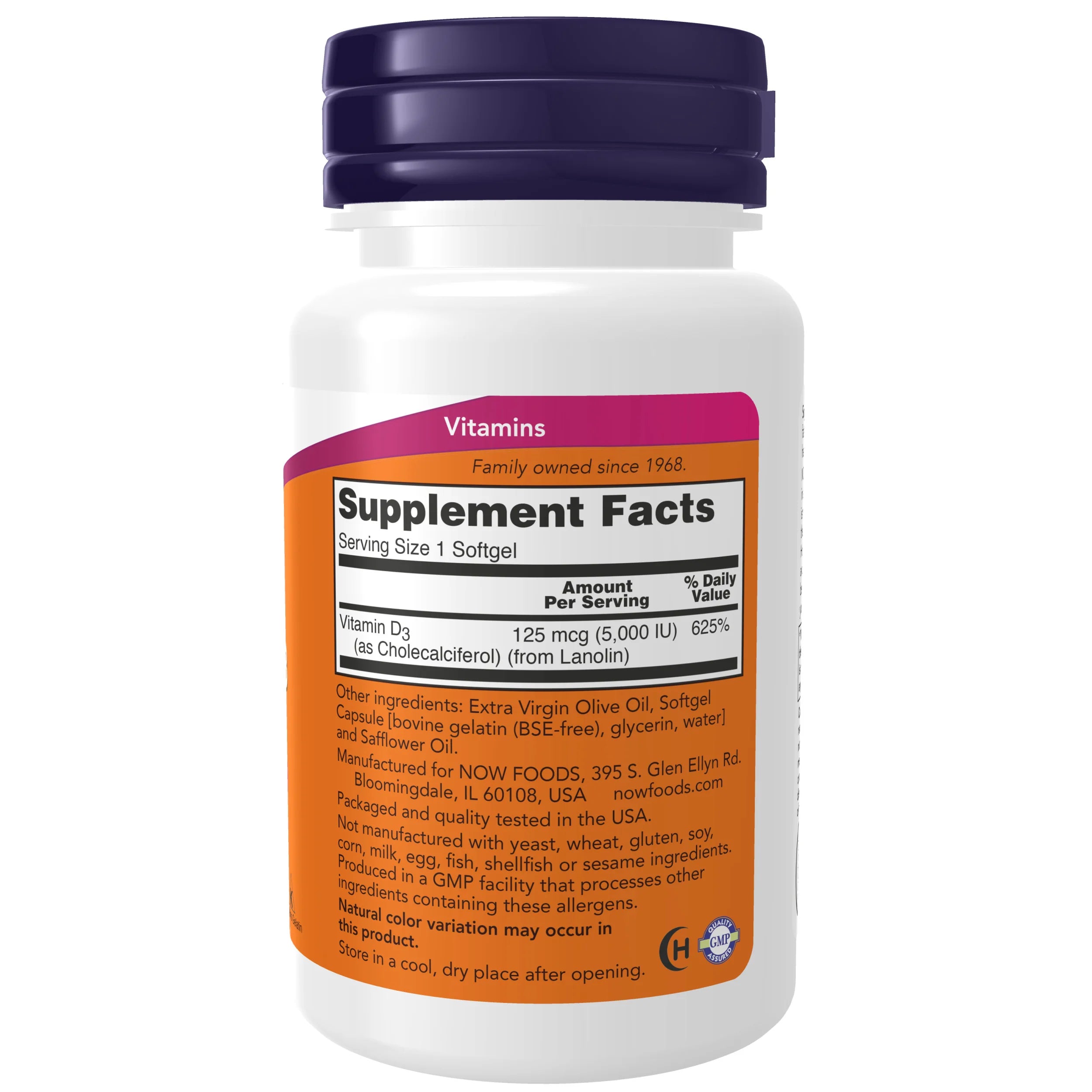 NOW Foods Vitamin D-3 5000